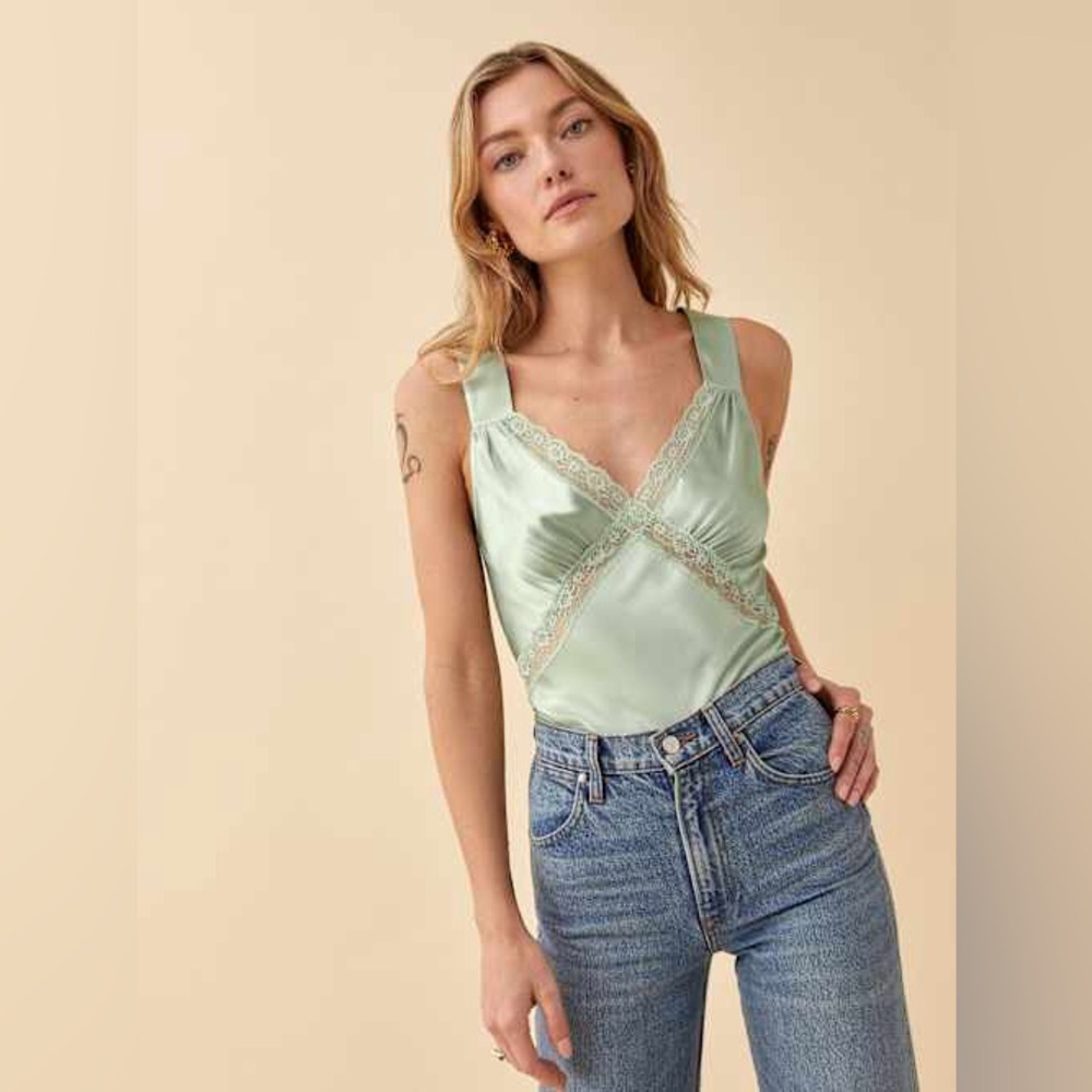Reformation Vendome Lace Top